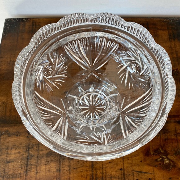 Lausitzer German Leaded Glass Pedestal Bowl - Picture 2 of 4